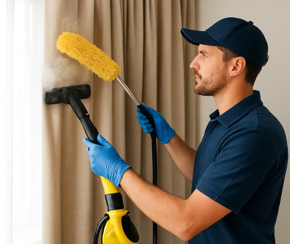 Trusted drapes cleaning technician Matty Curtain Cleaning closeburn QLD